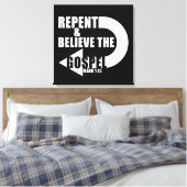 Vertrouw het evangelie: Jezus Christelijke gelovig Canvas Afdruk (Insitu (Slaapkamer))
