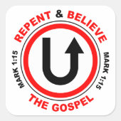 Vertrouw het evangelie: Jezus Christelijke gelovig Vierkante Sticker (Voorkant)