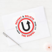 Vertrouw het evangelie: Jezus Christelijke gelovig Vierkante Sticker (Envelop)