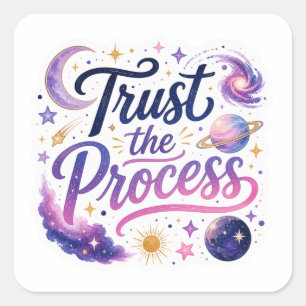 Vertrouw het Proces Cosmic Design Sticker