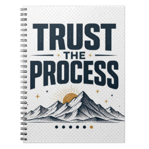Vertrouw het Proces Inspirerende Berg Groei Mi Notitieboek