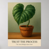 Vertrouw het Proces Motiverende Botanische Muurkun Poster (Voorkant)