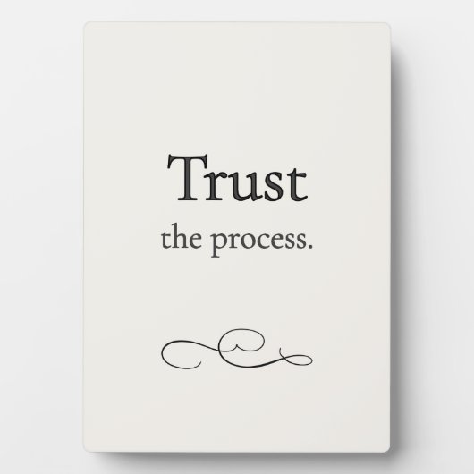 Vertrouw het Proces Werk Plaquette Fotoplaat (voorkant)
