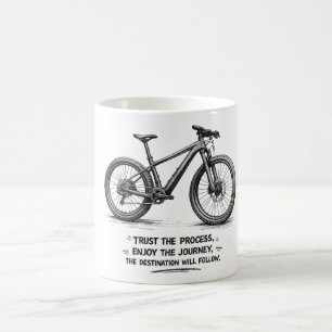 Vertrouw Het Proces Wielrennen Schets Fiets Motiva Koffiemok