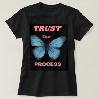 Vertrouw het Proces Zwarte Halve Mouwen T-Shirt – 