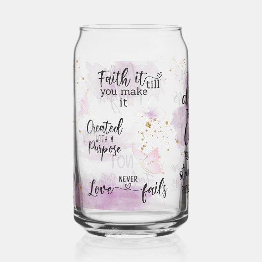 Vertrouw het tot je het maakt blikvorm glas (Voorkant)