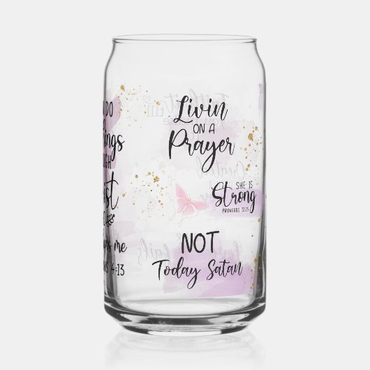 Vertrouw het tot je het maakt blikvorm glas (Achterkant)