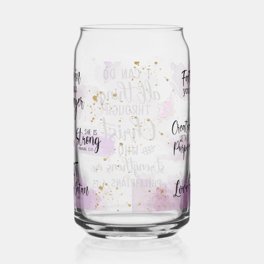 Vertrouw het tot je het maakt blikvorm glas (Rechts)