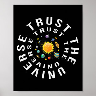 Vertrouw Het Universum Astrologie Spiritueel Yoga Poster