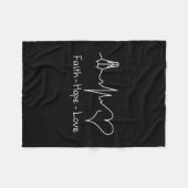 Vertrouw hoop en liefde fleece deken (Voorkant (Horizontaal))