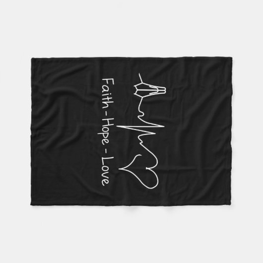 Vertrouw hoop en liefde fleece deken (Voorkant (Horizontaal))