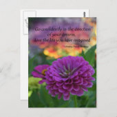 Vertrouw in de richting van je dromen briefkaart (Voorkant / Achterkant)