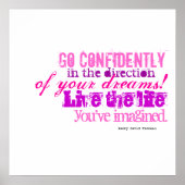 Vertrouw in de richting van je dromen poster (Voorkant)