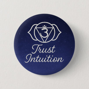 Vertrouw Intuïtie Derde Oog Chakra Spiritueel Ronde Button 5,7 Cm