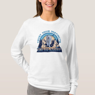 Vertrouw Je Intuïtie Arctische Wolf Avontuur Kunst T-shirt