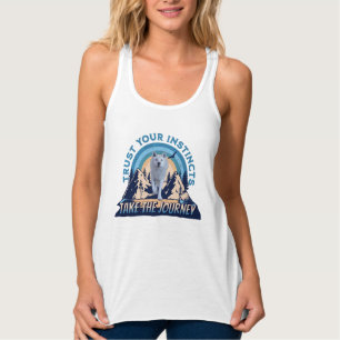 Vertrouw Je Intuïtie Arctische Wolf Avontuur Kunst Tanktop