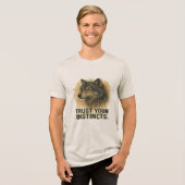 Vertrouw Je Intuïtie Wolf Quote Tshirt (Voorkant volledig)