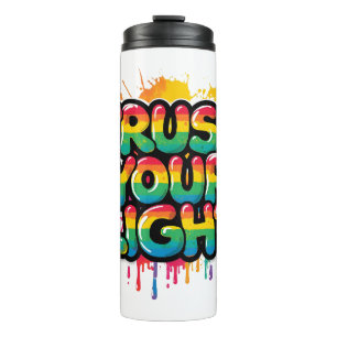 Vertrouw Je Licht Regenboog Pride Citaat Thermosbeker