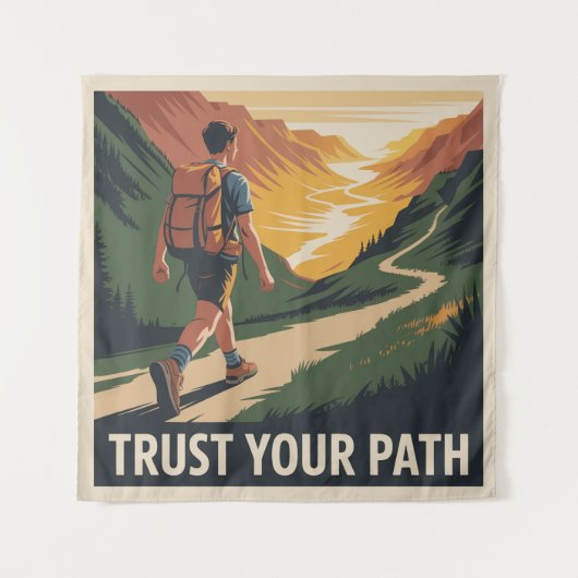 Vertrouw je pad wandkleed (Voorkant)
