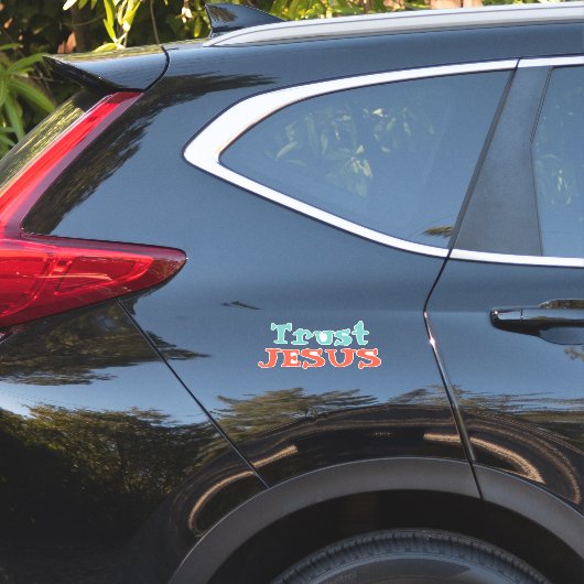‘Vertrouw JESUS’ Christelijke Quote  Sticker (Auto Zijkant)
