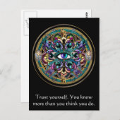 Vertrouw jezelf ~ De ogen van de wereld Mandala Briefkaart (Voorkant / Achterkant)