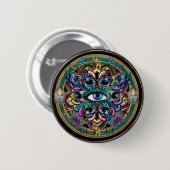 Vertrouw jezelf ~ De ogen van de wereld Mandala Ronde Button 5,7 Cm (Voorkant /achterkant)