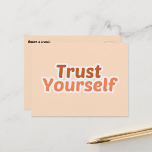 Vertrouw jezelf Minimalistische Boho Motiverend Briefkaart