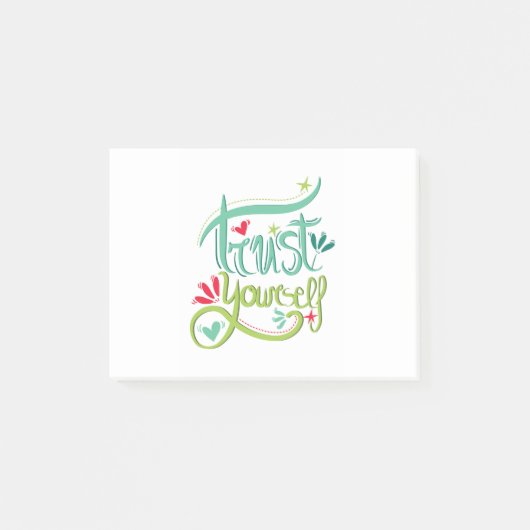 Vertrouw jezelf post-it® notes (Voorkant)