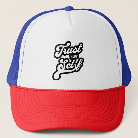 Vertrouw jezelf T-shirt Trucker Pet (Voorkant)