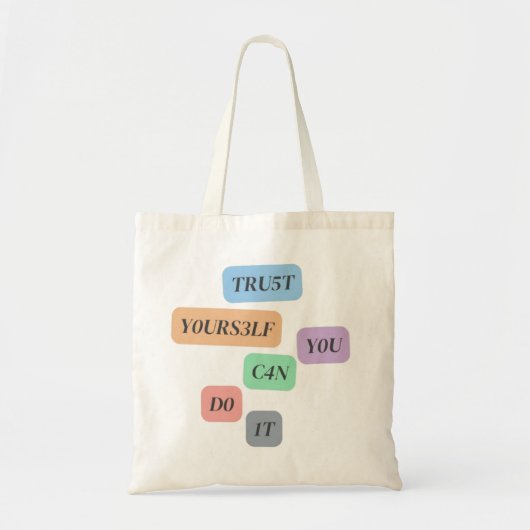 Vertrouw jezelf tote bag (Voorkant)