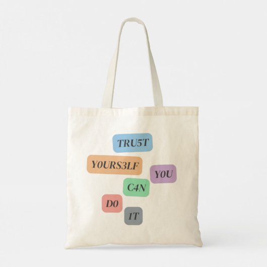 Vertrouw jezelf tote bag (Achterkant)