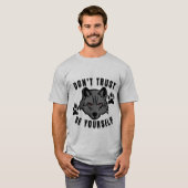 Vertrouw jezelf wolf ontwerp niet t-shirt (Voorkant volledig)
