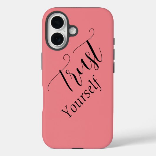 'Vertrouw jezelf' Zin in zwarte letters  Case-Mate iPhone Case (Achterkant)