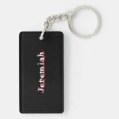 Vertrouw Jezus Aangepaste Naam Acryl Sleutelhanger (achterkant)