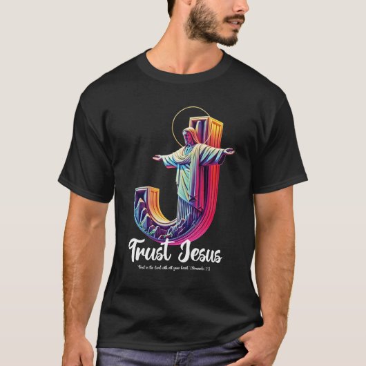 Vertrouw Jezus (Spreuken 3:5) T-shirt (Voorkant)