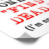 Vertrouw Joggers Dode Lichamen Niet Grappig Poster (Hoek)