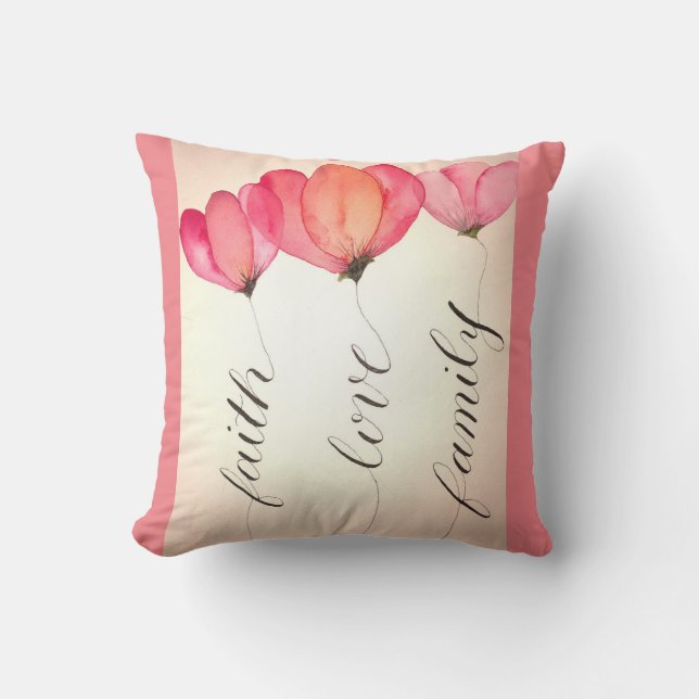 Vertrouw, liefde en    familieWat heb je nog meer  Kussen (Voorkant)