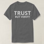 Vertrouw maar verifieer Tapestry T-shirt (Design voorkant)