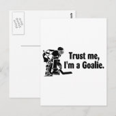 Vertrouw me aan een Goalie (Hockey) Briefkaart (Voorkant / Achterkant)