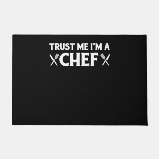 Vertrouw me aan hem als chef | Grappig liefdescita Deurmat (Voorkant)