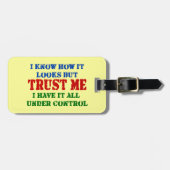 Vertrouw me — alles onder controle bagagelabel (Voorkant horizontaal)