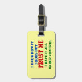 Vertrouw me — alles onder controle bagagelabel (Voorkant verticaal)