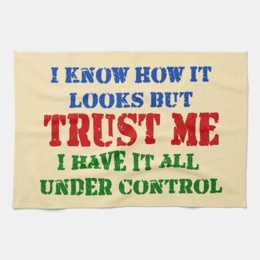 Vertrouw me — alles onder controle theedoek (Horizontaal)
