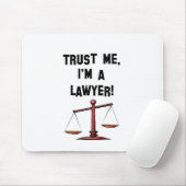 Vertrouw me als advocaat muismat (Met muis)