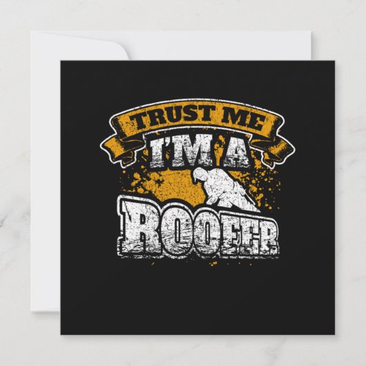 Vertrouw me als een Roofer Funny Roofing Kaart (Voorkant)