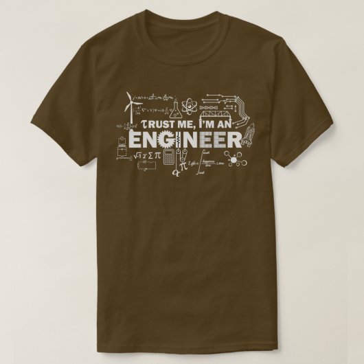 Vertrouw me als ingenieur 1 t-shirt (Design voorkant)