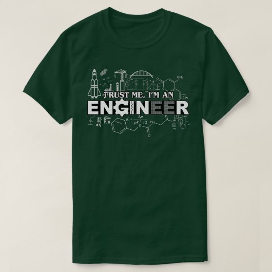 Vertrouw me als ingenieur t-shirt (Design voorkant)