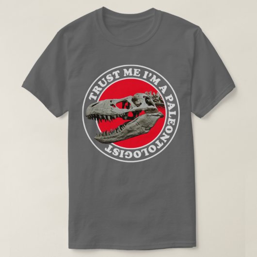 Vertrouw me als paleontoloog t-shirt (Design voorkant)
