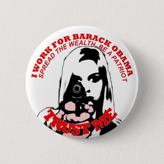 Vertrouw me anti obama ronde button 5,7 cm (Voorkant)