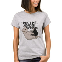 Vertrouw me dat ik aan computers werk. Cute Cat